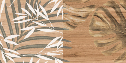 Плитка настенная Organic коричневый узор 08-01-15-2454 20х40 (15шт/1,2м2), м2