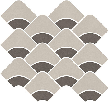 Декор Таделакт наборный бежевый светлый, коричневый матовый обрезной 30x28x0,9