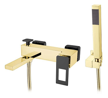 Смеситель для ванны Q GoldBlack_Комплект