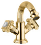 OLIMP-BS2-03/24-Sw Смеситель на биде с донным клапаном, ,золото, ручки swarowski OLIMP-BS2-03/24-Sw Смеситель на биде с донным клапаном, ,золото, ручки swarowski