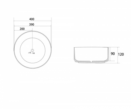 Раковина Abber Bequem 40х40 AC2109