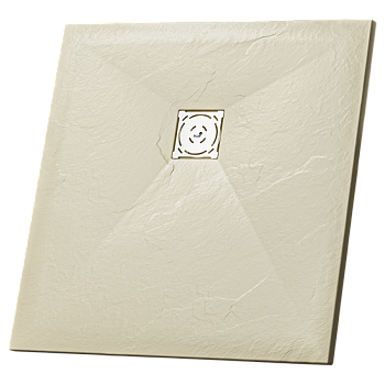 Душевой поддон  80*80*2,5 RGW ST-0088Be Бежевый/Квадрат Ø 90 мм Каменный