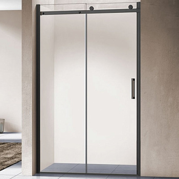 Душевая дверь Como VPS-1C120CLB, 1200, черный, стекло прозрачное