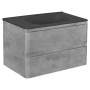 База под раковину Vico 800 подвесная, 2 выкатных ящика soft close, Beton База под раковину Vico 800 подвесная, 2 выкатных ящика soft close, Beton