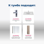 Тумба под раковину Aquanet Алвита New 100 2 ящика, дуб веллингтон белый Тумба под раковину Aquanet Алвита New 100 2 ящика, дуб веллингтон белый
