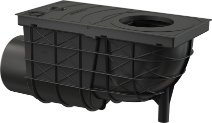 Ливнеотвод 300×155/110 мм, сток – боковой, черный