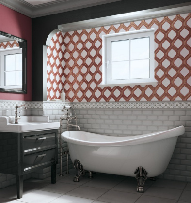 Декор STG\A616\16000 Клемансо орнамент 7,4*15 (1уп/40шт), шт