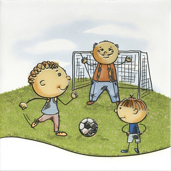 Декор "Футбол" OS\A253\5009 Весёлые старты Белый (20см*20см*6,9мм) (10шт/0,4м2) ., шт