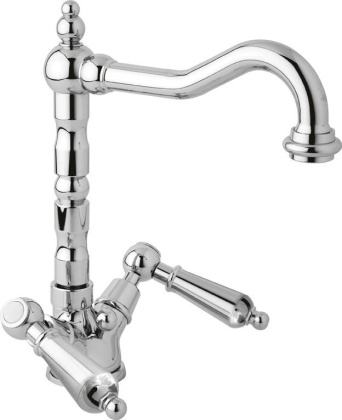 FIRST-LS2-03/24-M Смеситель для раковины с донным клапаном, исполнение золото