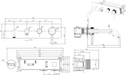 Смеситель для ванны Allen Brau Priority 5.31A06-BN (с внутренней частью) никель браш Смеситель для ванны Allen Brau Priority 5.31A06-BN (с внутренней частью) никель браш
