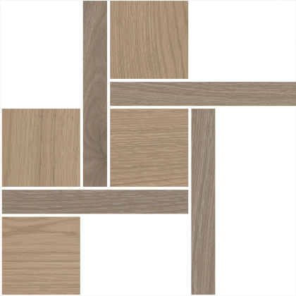 Декор Альберони 2 мозаичный коричневый светлый матовый обрезной 27,5x27,5x0,9