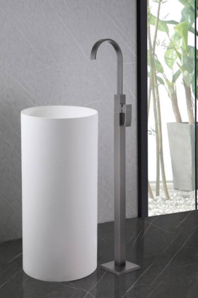 Смеситель ABBER Wasserfall AF8640NG напольный для раковины, никель Смеситель ABBER Wasserfall AF8640NG напольный для раковины, никель