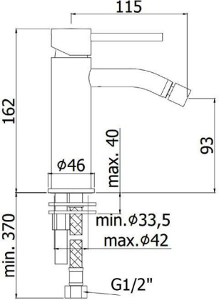 Смеситель для биде Paffoni Light LIG131ROSE