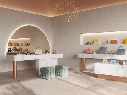 Керамогранит Про Лаймстоун серый натуральный обрезной 60x119,5x0,9