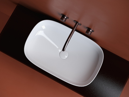 Умывальник чаша накладная прямоугольная Element 600*380*150мм