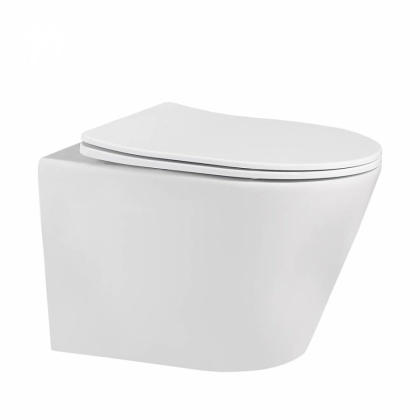 Подвесной унитаз Abber Bequem AC1102MW белый матовый с микролифтом