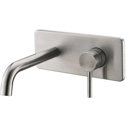 ETNA Смеситель для раковины без донного клапана встраиваемый, нержавеющая сталь, исполнение сатин, ETN-BLVM-IN