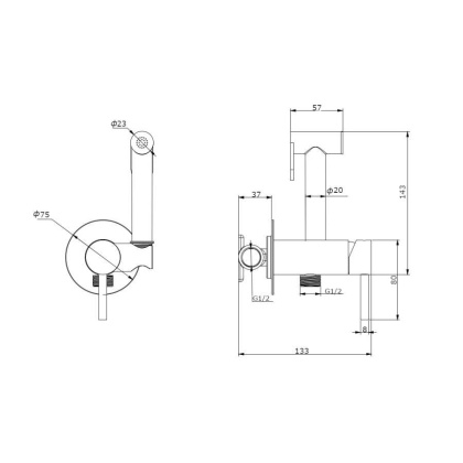 Гигиенический душ встраиваемый RUSH Capri (CA1435-98) Гигиенический душ встраиваемый RUSH Capri (CA1435-98)