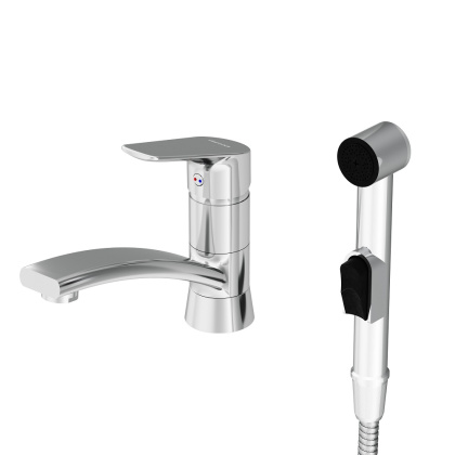 770230000 Origin Bit, Смеситель с поворотным изливом и гиг. душем