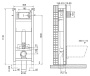 Инсталляция BelBagno EXPERT 40 для подвесного унитаза, 1130х400х150 мм, со смывным бачком скрытого монтажа, фронтальное/горизонтальное управление, кр