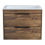 База под раковину Chiara 2D 600 подвесная, 2 выкатных ящика soft-close, C.Oak