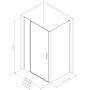 Душевой уголок Allen Brau Priority 140x80 3.31036.BBA + 3.31042.BBA черный браш
