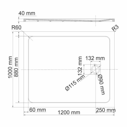 Rhin 44T10 Душевой поддон Wasserkraft