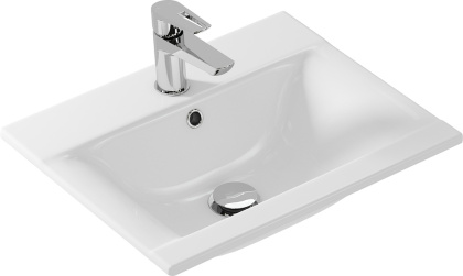 Тонкая раковина Ontario с отверстием под смеситель, размером 50 см