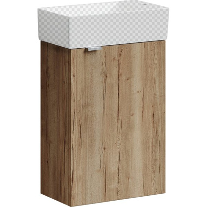 Тумба подвесная SANCOS Mini 355х205х500, с распашной дверцей, внутри 1 полка, дуб галифакс натуральный , арт.MN35EGL