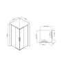 Душевой уголок Slim-U VSS-2SU900CL, 900*900, хром, стекло прозрачное