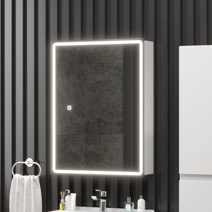 Шкаф-зеркало Onika Орби 60 с подсветкой, универсальный