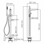 Смеситель для ванны WasserKRAFT Sauer 7121 Смеситель для ванны WasserKRAFT Sauer 7121