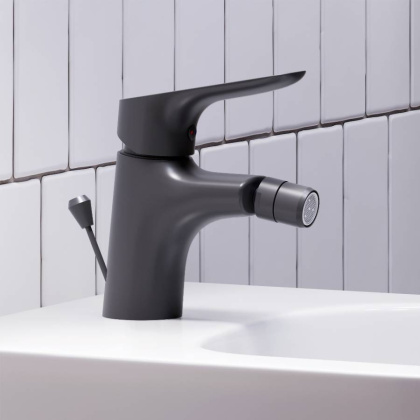 770240300 Jupiter, Смеситель для биде с донным клапаном, чёрный