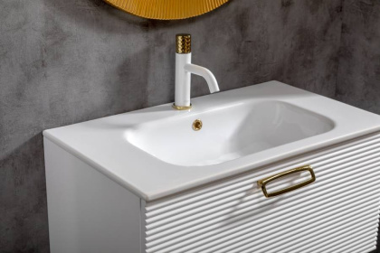 Тумба Linea 80 белая+Золото 842-080-WG Boheme Тумба Linea 80 белая+Золото 842-080-WG Boheme