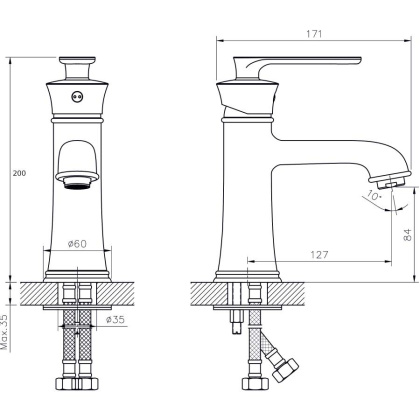 Смеситель для умывальника RUSH Flores (FLG0835-1) Смеситель для умывальника RUSH Flores (FLG0835-1)