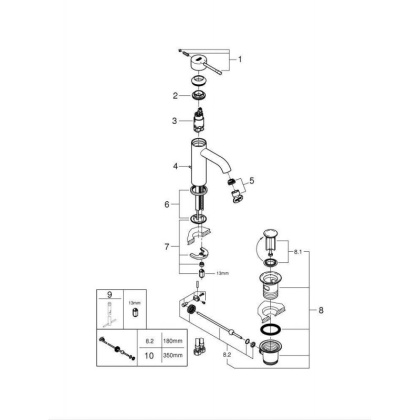 Смеситель для раковины Grohe Essence New 23589001 хром