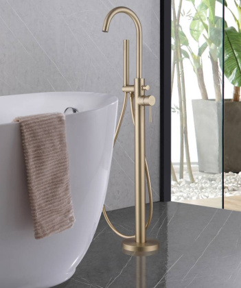 Смеситель для ванны Abber Wasser Kreis AF8115G золото матовое Смеситель для ванны Abber Wasser Kreis AF8115G золото матовое