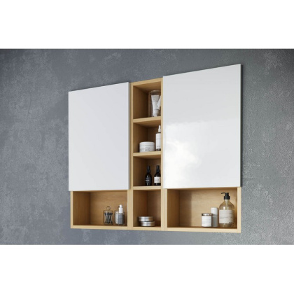 Шкаф подвесной с дверцей EXCELLENT Tuto 40 см (белый/дуб) правый