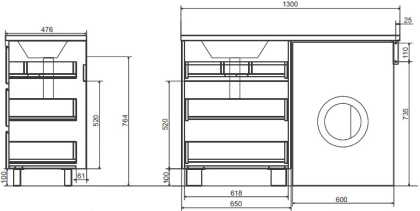 Тумба напольная ФР-00002269 Dallas Luxe под умывальник белая (ш-86см*в-64,8см*г-47,6см) 3 ящика, шт Тумба напольная ФР-00002269 Dallas Luxe под умывальник белая (ш-86см*в-64,8см*г-47,6см) 3 ящика, шт