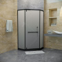 Душевой уголок RGW Hotel HO-084B 100х100 350608400-24 профиль Черный стекло матовое-сатинат