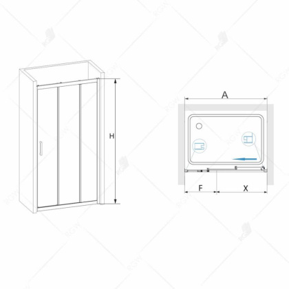 Душевая дверь RGW Passage PA-13 120 06081312-11 профиль Хром стекло прозрачное