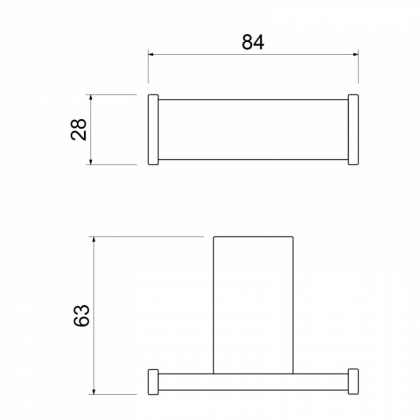 Крючок двойной Timo Torne 43012/00 хром