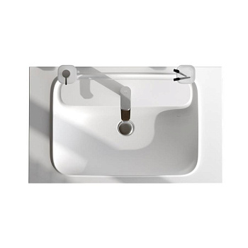 M8FWPC0800WM Func, Раковина мебельная, литьевой мрамор, 80 см, цвет Белый матовый