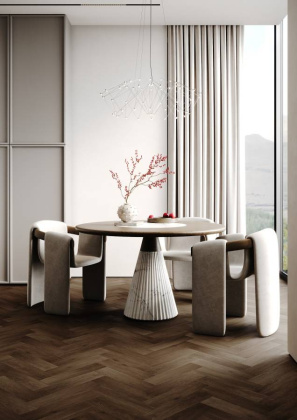 Кварцевый ламинат Fargo Herringbone Дуб Шварцвальд, 44-7009-24