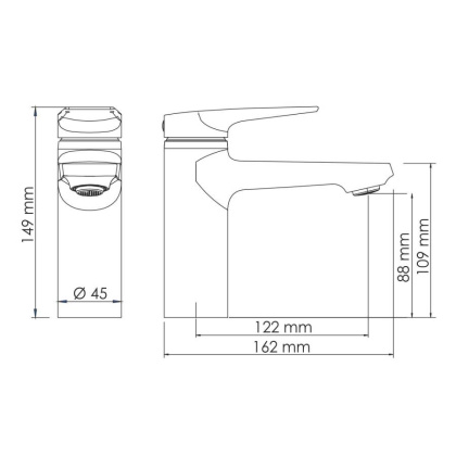Aisch 5503 Смеситель для раковины Wasserkraft