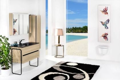 Зеркальный шкаф Vallessi 80 LIGHT OAK с подстветкой 547-L Boheme