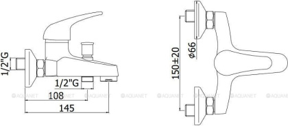 Смеситель для ванны с душем Paffoni Apollo APM022CR Смеситель для ванны с душем Paffoni Apollo APM022CR
