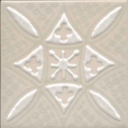 Декор Бахия 2 бежевый светлый глянцевый 9,8x9,8x0,7