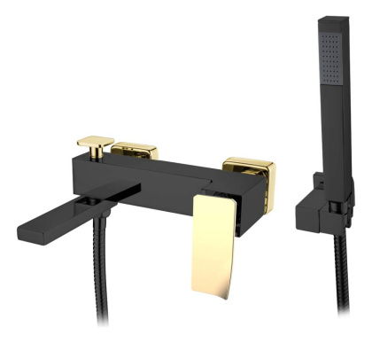 Смеситель для ванны Q BlackGold.2_Комплект