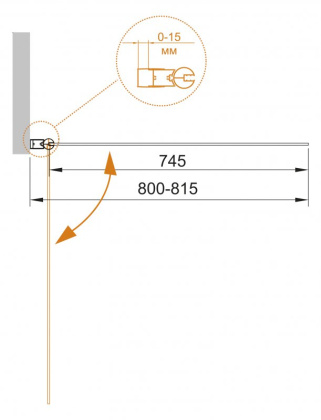 ECO-O-V-1-80/140-C-Cr Душевая шторка на ванну